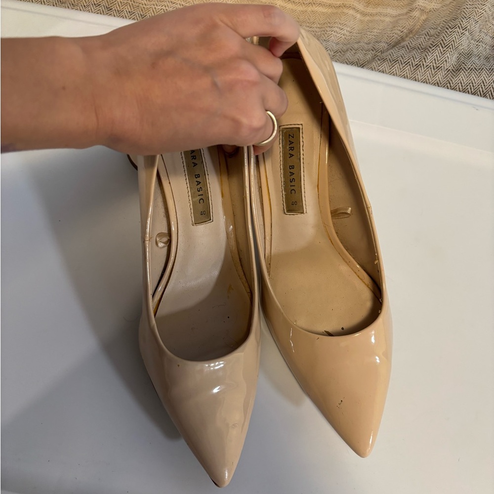 Forever 21 Nude Kitten heel pumps used